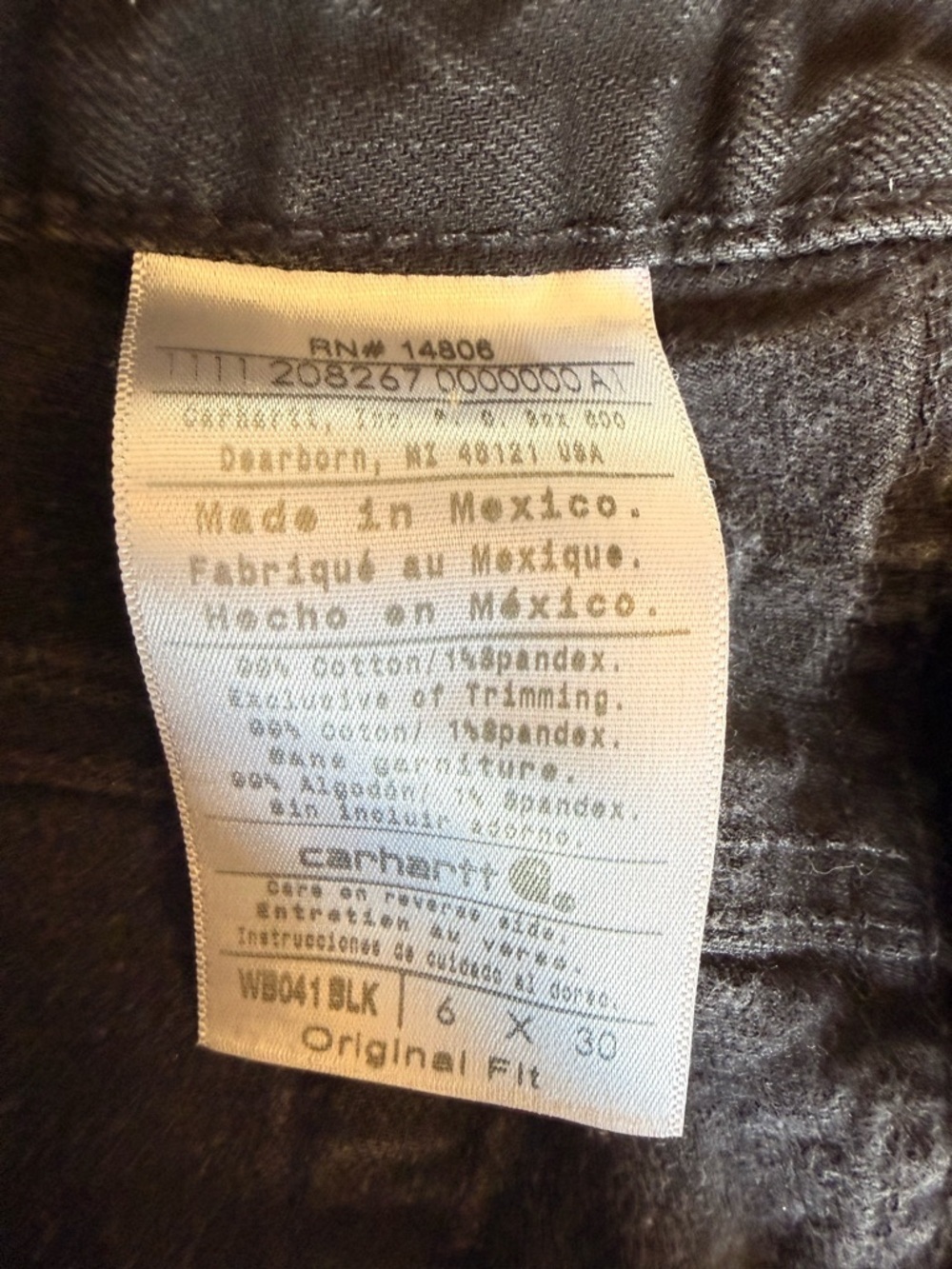 CARHARTT Women’s Black Straight Original Fit Cropped Short Jeans Size 6 - Picture 3 of 10